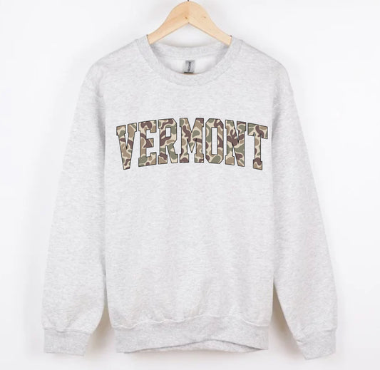 VERMONT duck camo CREWNECK