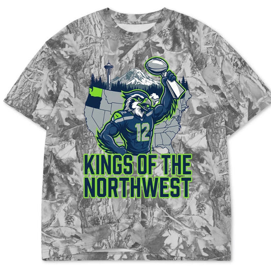 Kings of the Northwest boxy premium grey camo tee (youth XS-Adult 4XL)