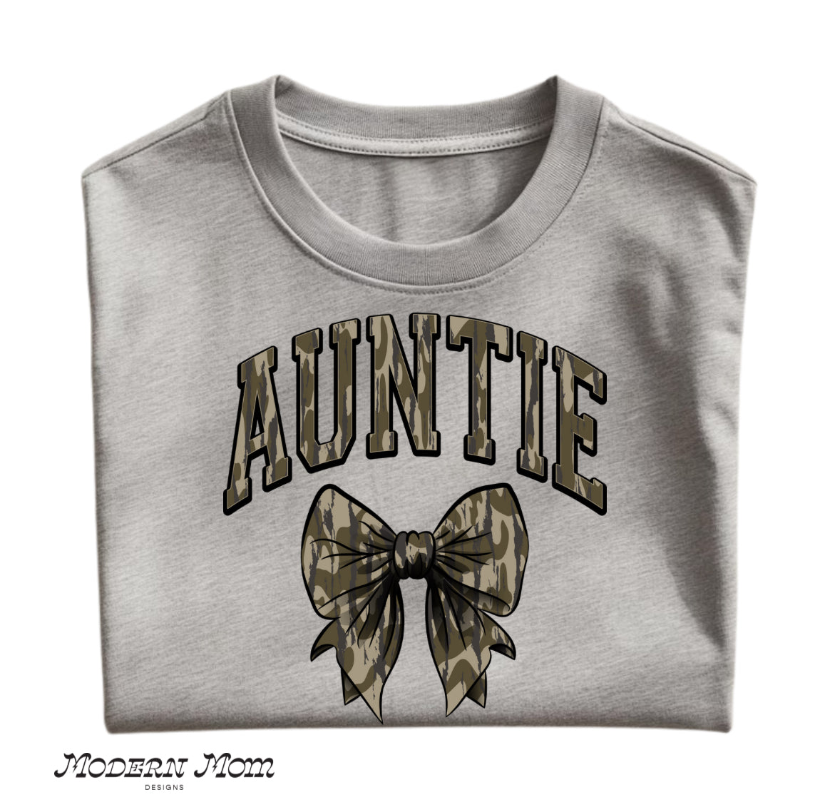 AUNTIE camo print crewneck