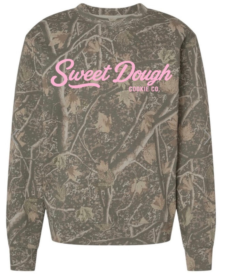 Sweet dough cookie co. Deadwood camo crewneck (heavyweight)