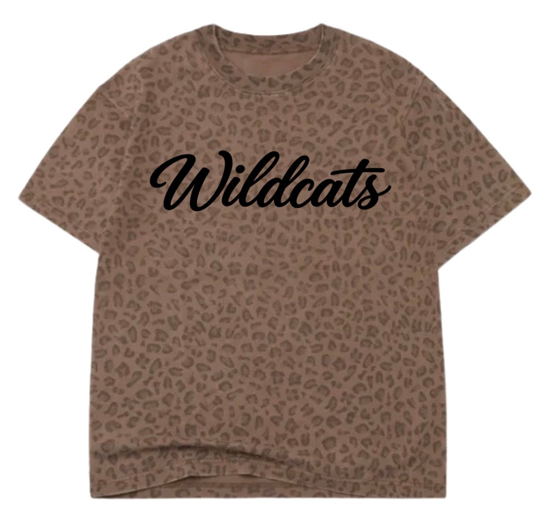 McCleary Wildcats leopard oversized premium tee shirt
