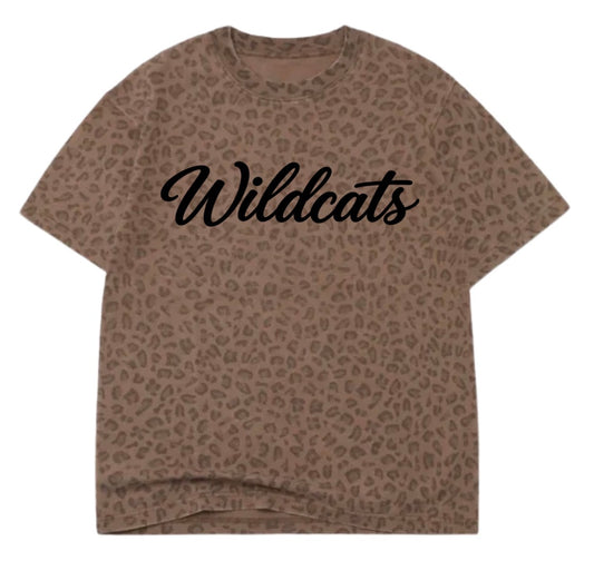 McCleary Wildcats leopard oversized premium tee shirt