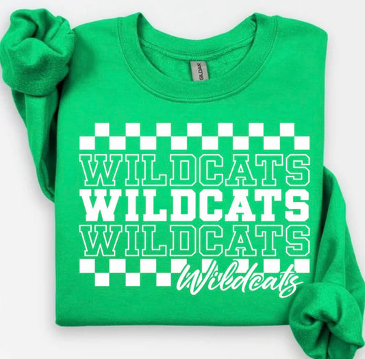 McCleary Wildcats grey crewneck or hoodie (front logo only)