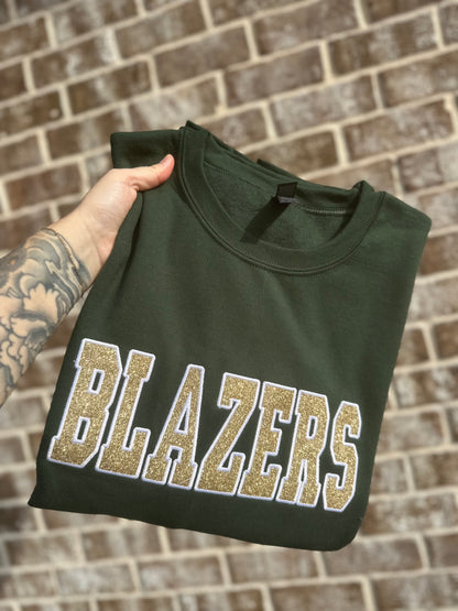 GLITTER CUSTOM (ANY NAME) CREWNECK EMBROIDERED CREWNECK (PLEASE ALLOW 15 business days for these to ship)