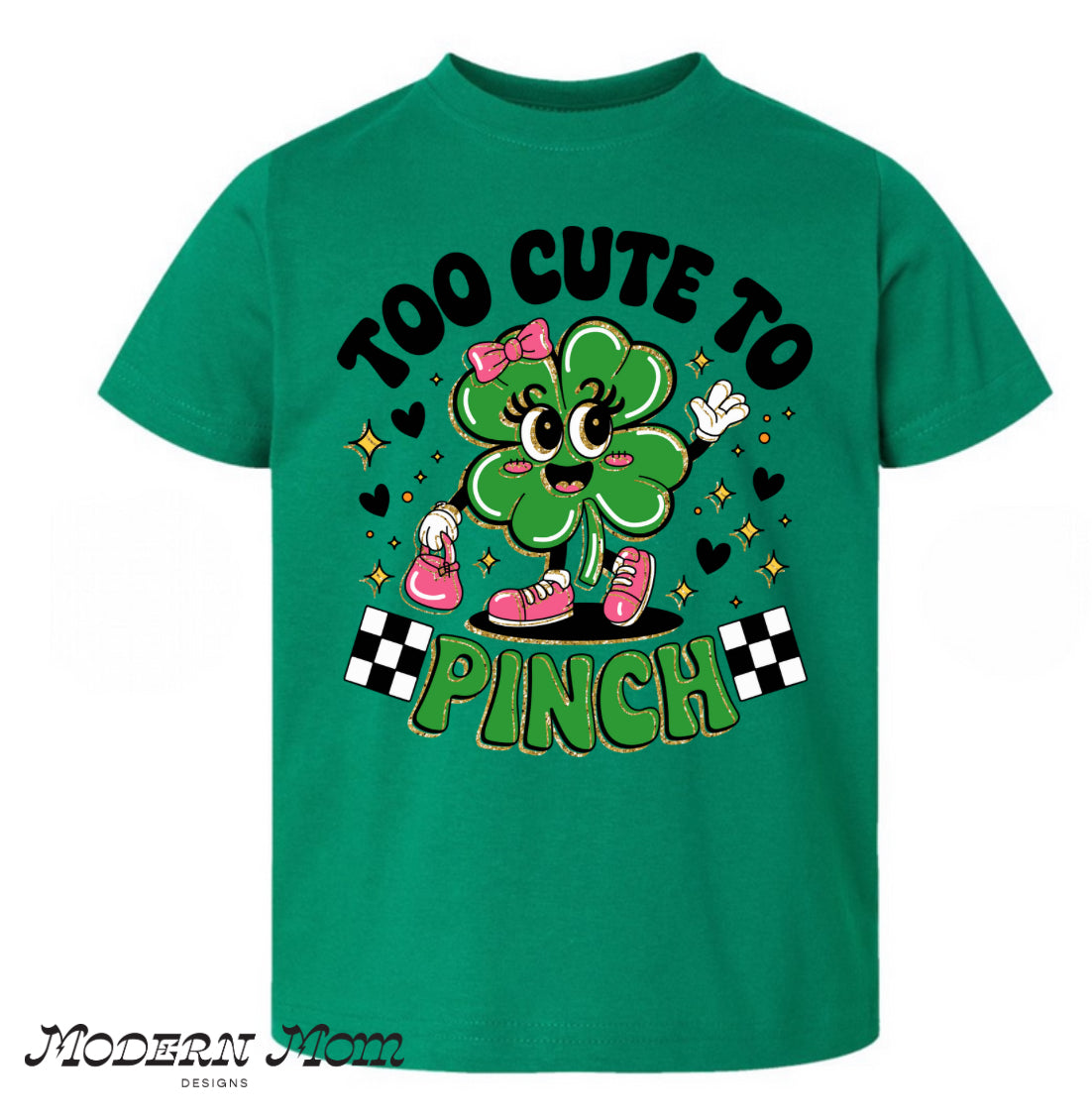 Too cute to pinch (girl) toddler/youth tee