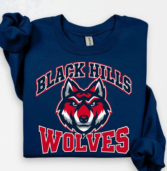 Black Hills Wolves crewneck or hoodie