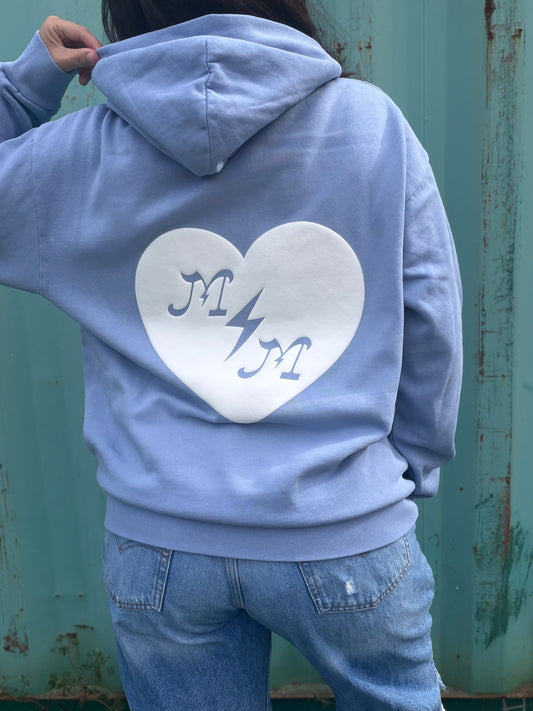 M|M puff heart grape ice premium hoodie
