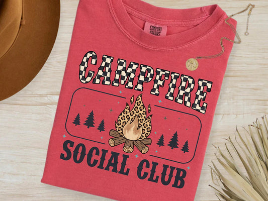 Campfire social club (tee, crewneck, or hoodie)