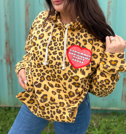 Leopard modern mom hoodie