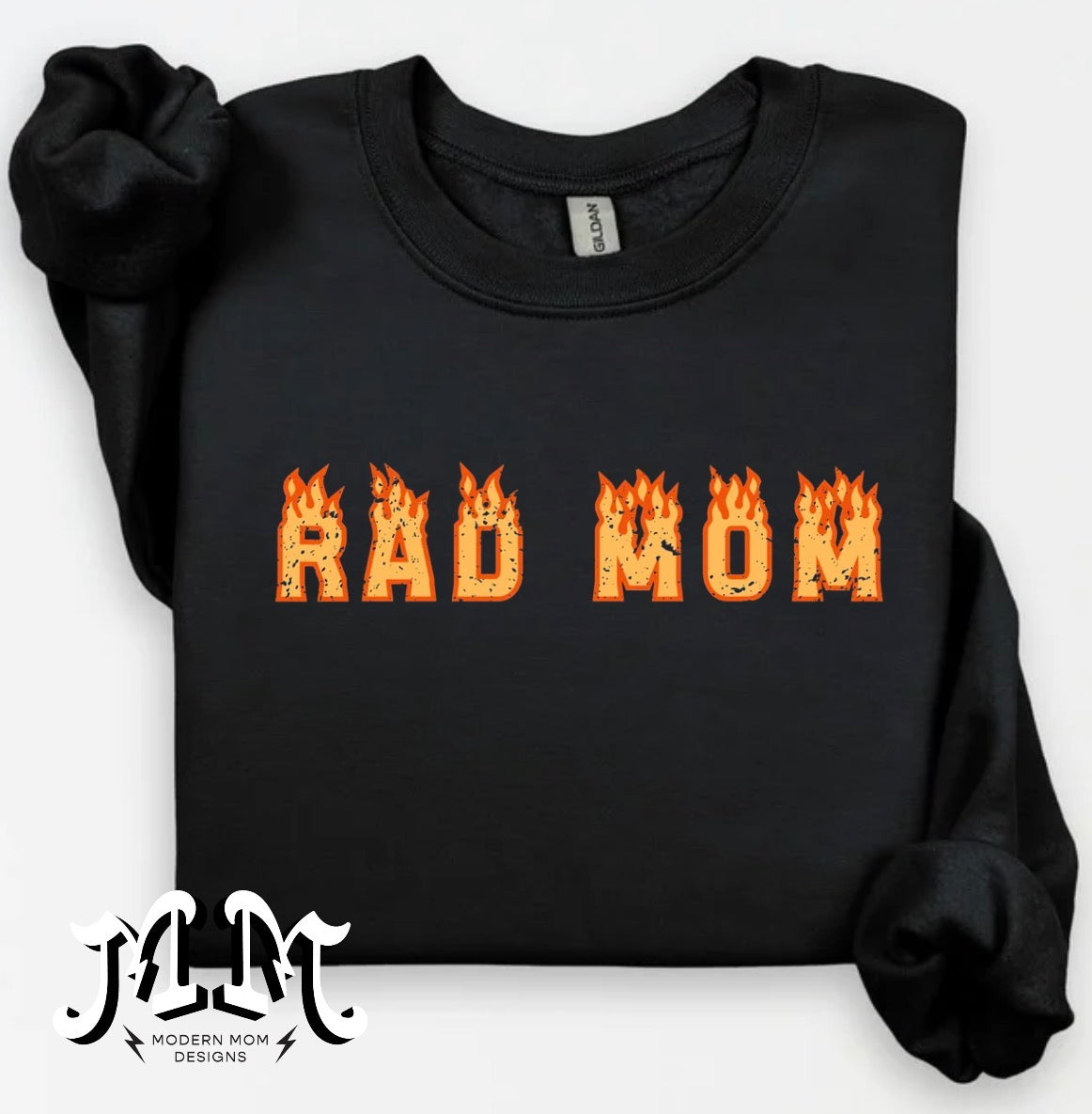 Rad mom flames crewneck