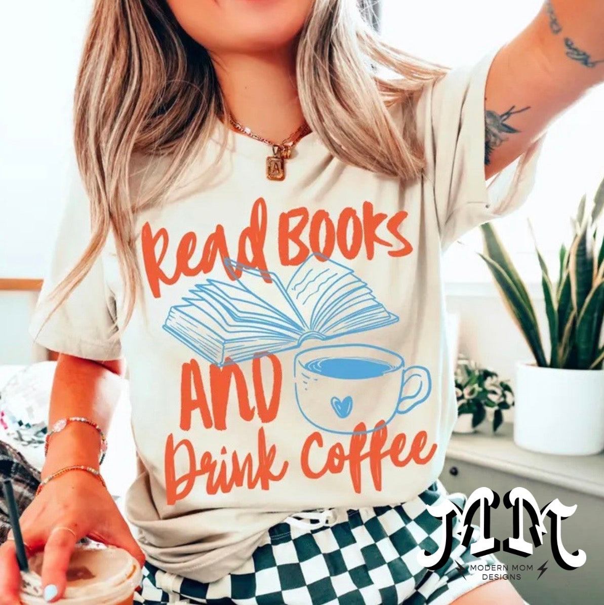 Read books and drink coffee tee shirt(comfort colors)
