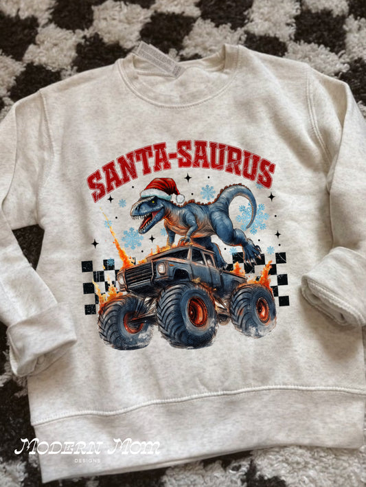 Santa sauraus Toddler-Youth (tee, crewneck or hoodie)