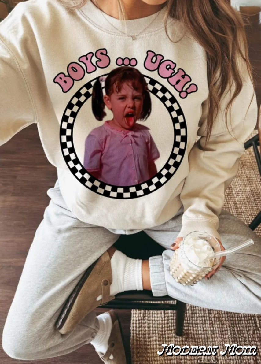 Boys….ugh (adult)(tee, crewneck or hoodie )