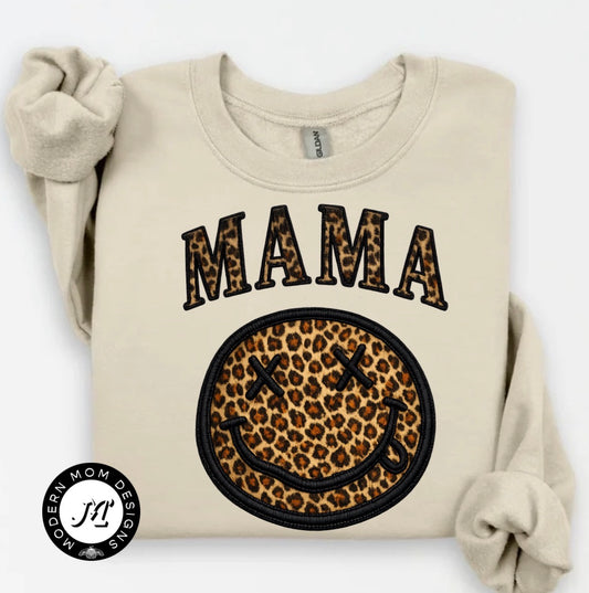 Mama leopard crewneck