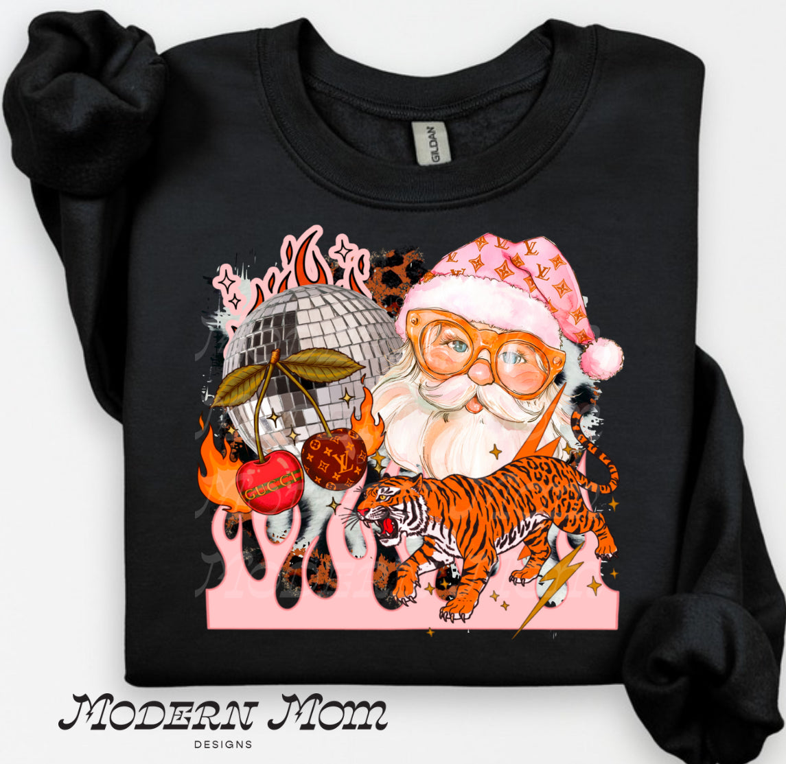 Rock and roll Santa(tee, crewneck or hoodie)