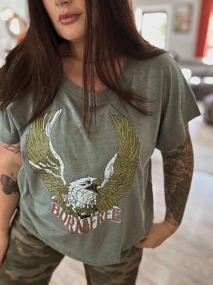 Born free relaxed flowy tee