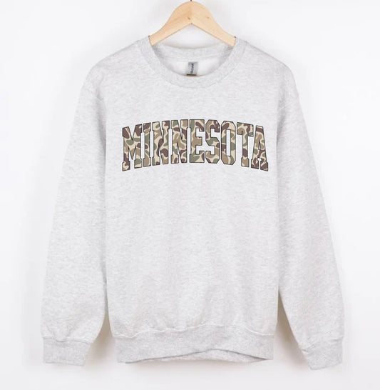 MINNESOTA duck camo CREWNECK