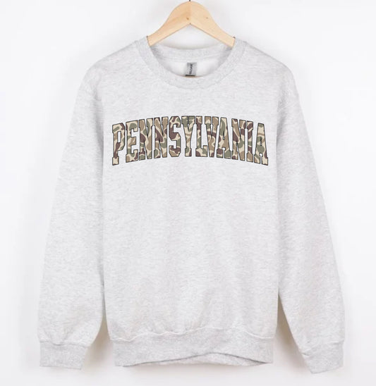 PENNSYLVANIA duck camo CREWNECK