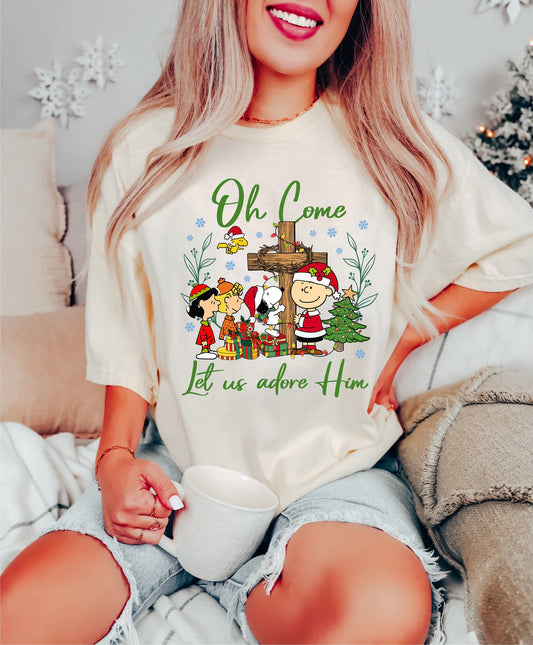 Oh come let us adore him(tee, crewneck or hoodie )