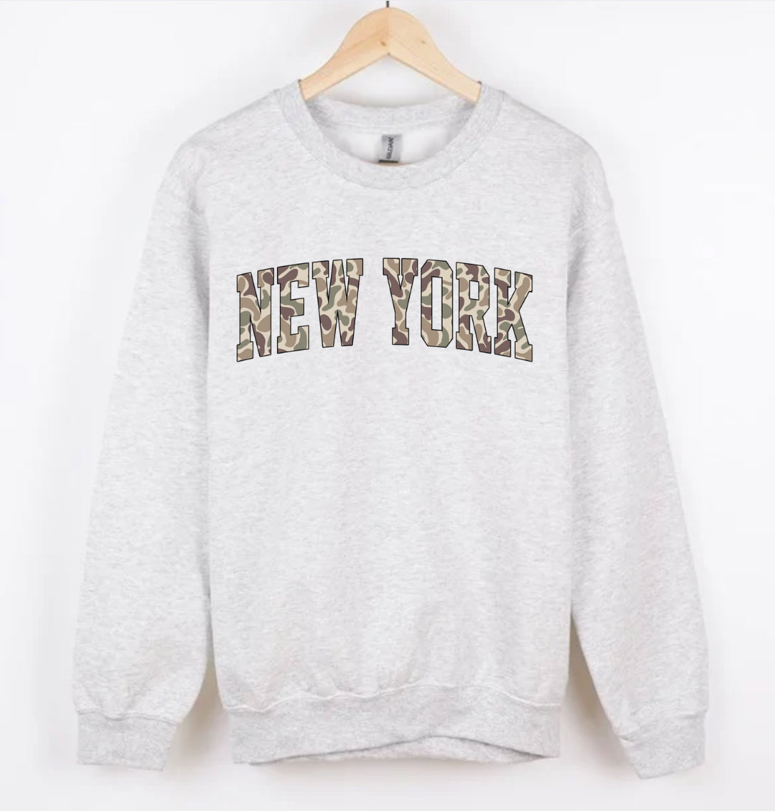NEW YORK duck camo CREWNECK