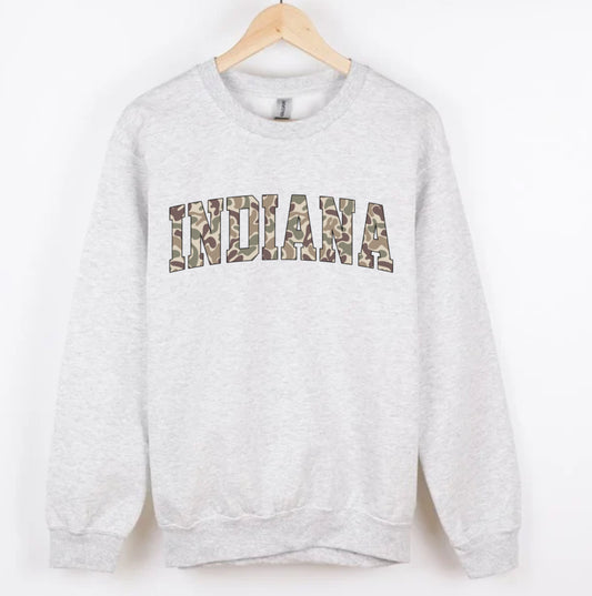 INDIANA duck camo CREWNECK