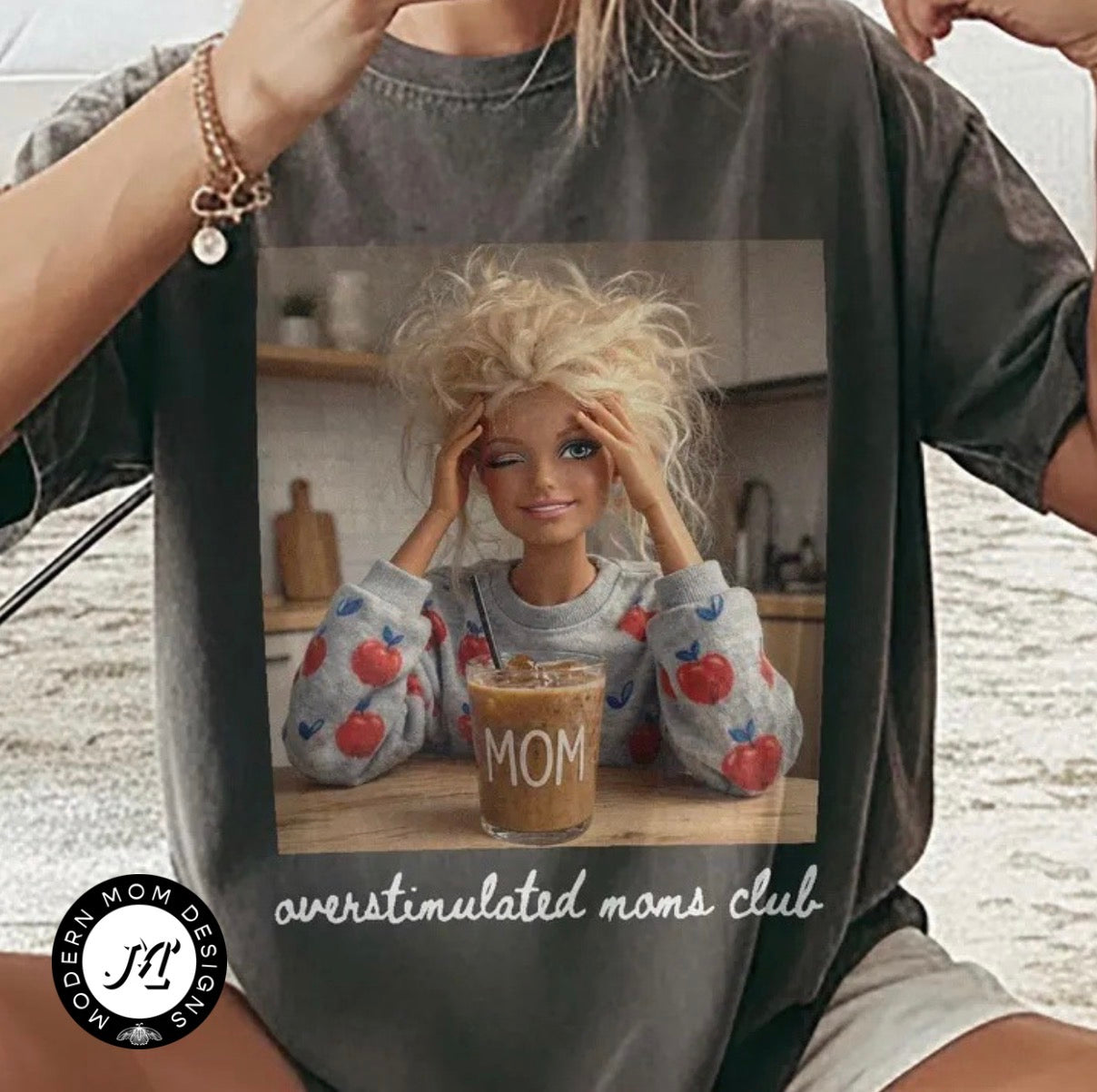 Overstimulated moms club  (tee shirt, crewneck or hoodie)