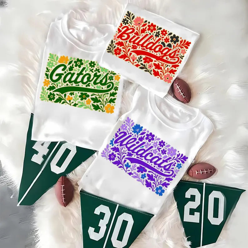 Floral mascot team (tee, crewneck or hoodie)