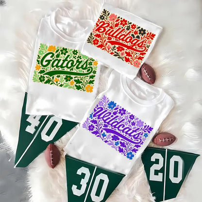 Floral mascot team (tee, crewneck or hoodie)
