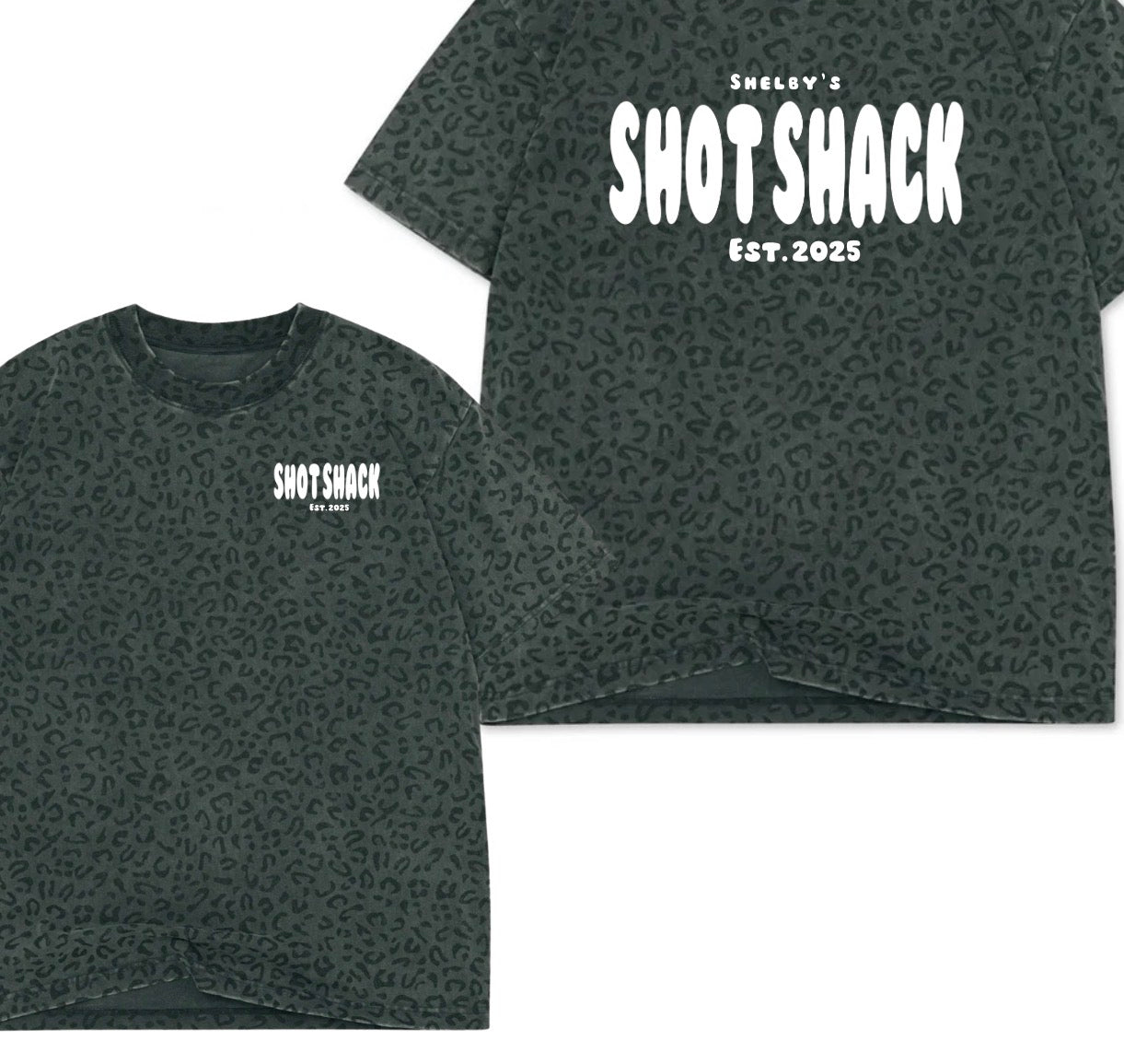 Shelby’s shot shack pattern tee