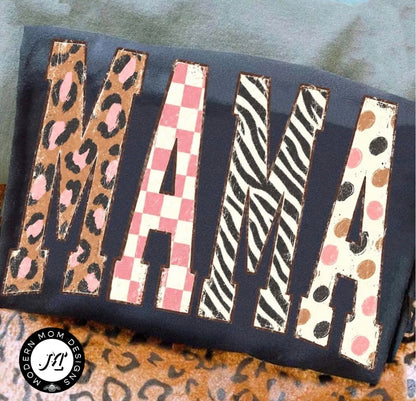 Leopard/zebra mama  (tee shirt, crewneck or hoodie)