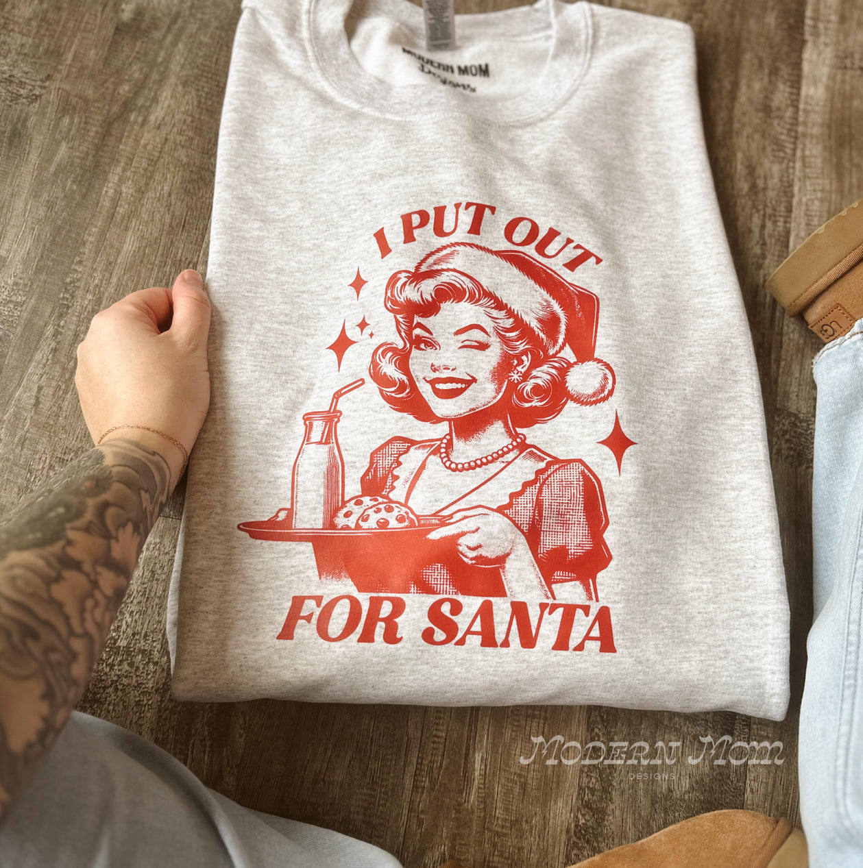 I put out for santa crewneck