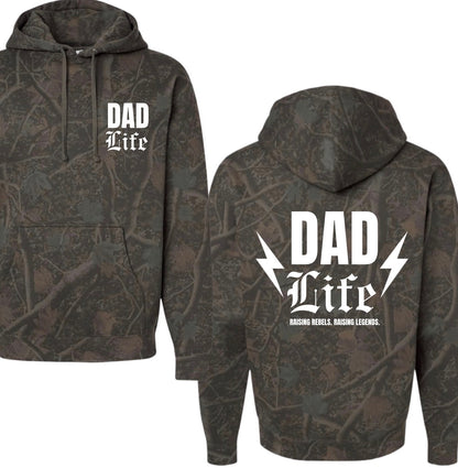 Dad life. Raising rebels. Raising legends. Premium hoodie