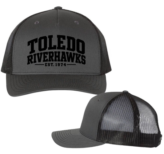 Toledo Riverhawks 5 panel Richardson trucker hat (screen print)