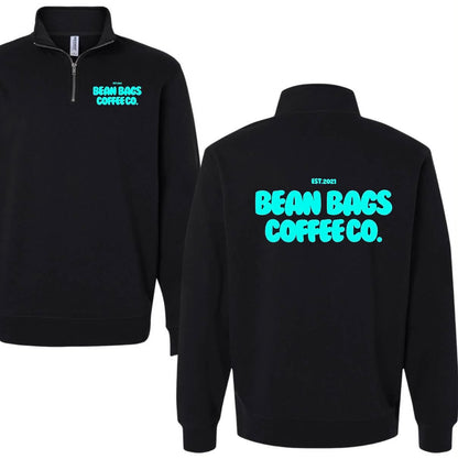 Bean Bags Coffee Co. bubble print quarter zip