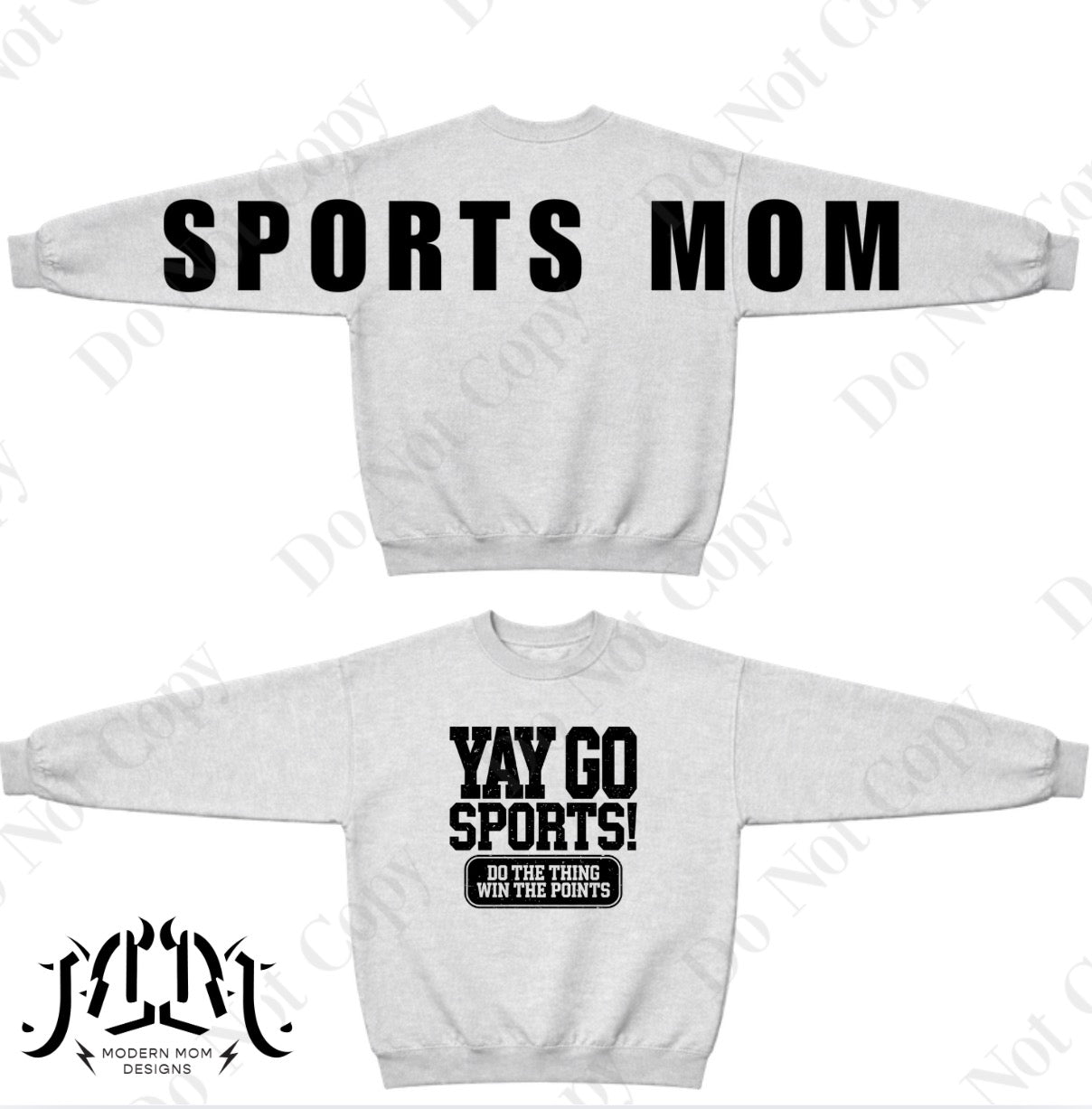 SPORTS MOM-YAY GO SPORTS! Crewneck