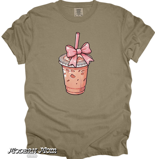 Iced coffee bow tee