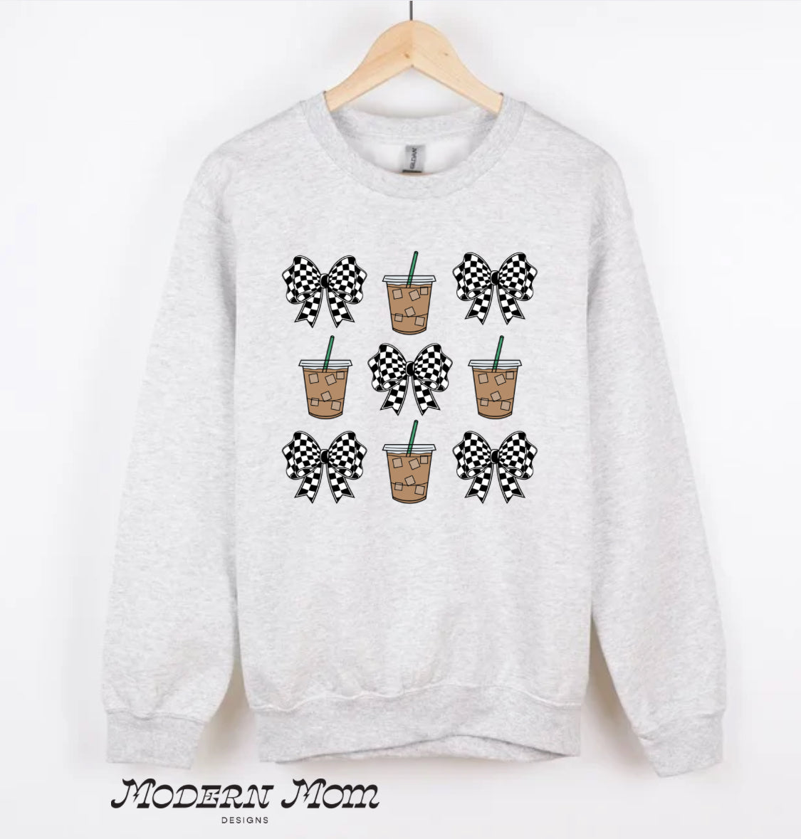 Iced coffee  & bows collage (tee shirt, crewneck or hoodie)