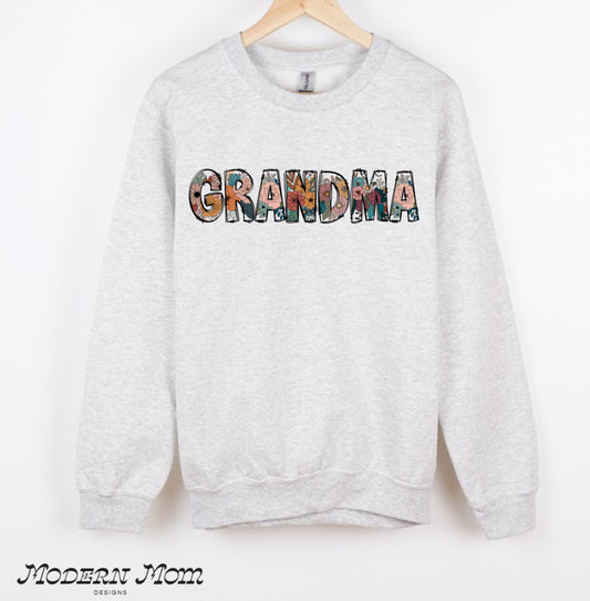 Grandma floral crewneck