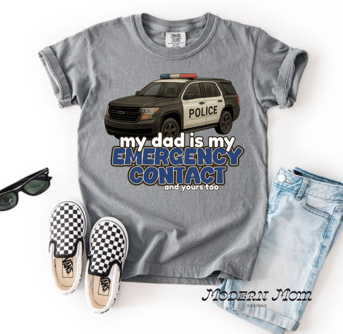 My dad is my emergency contact (police)