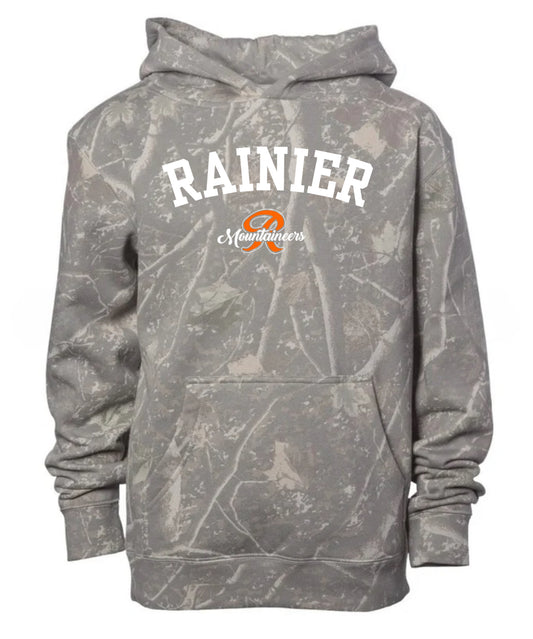 Rainier deadwood camo hoodie (youth & adult-no drawstrings)