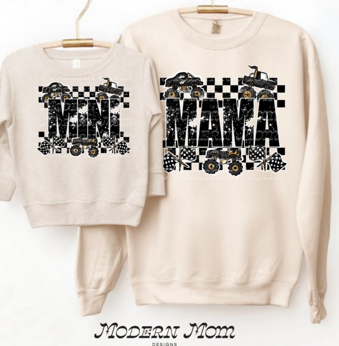 Mama monster trucks crewneck