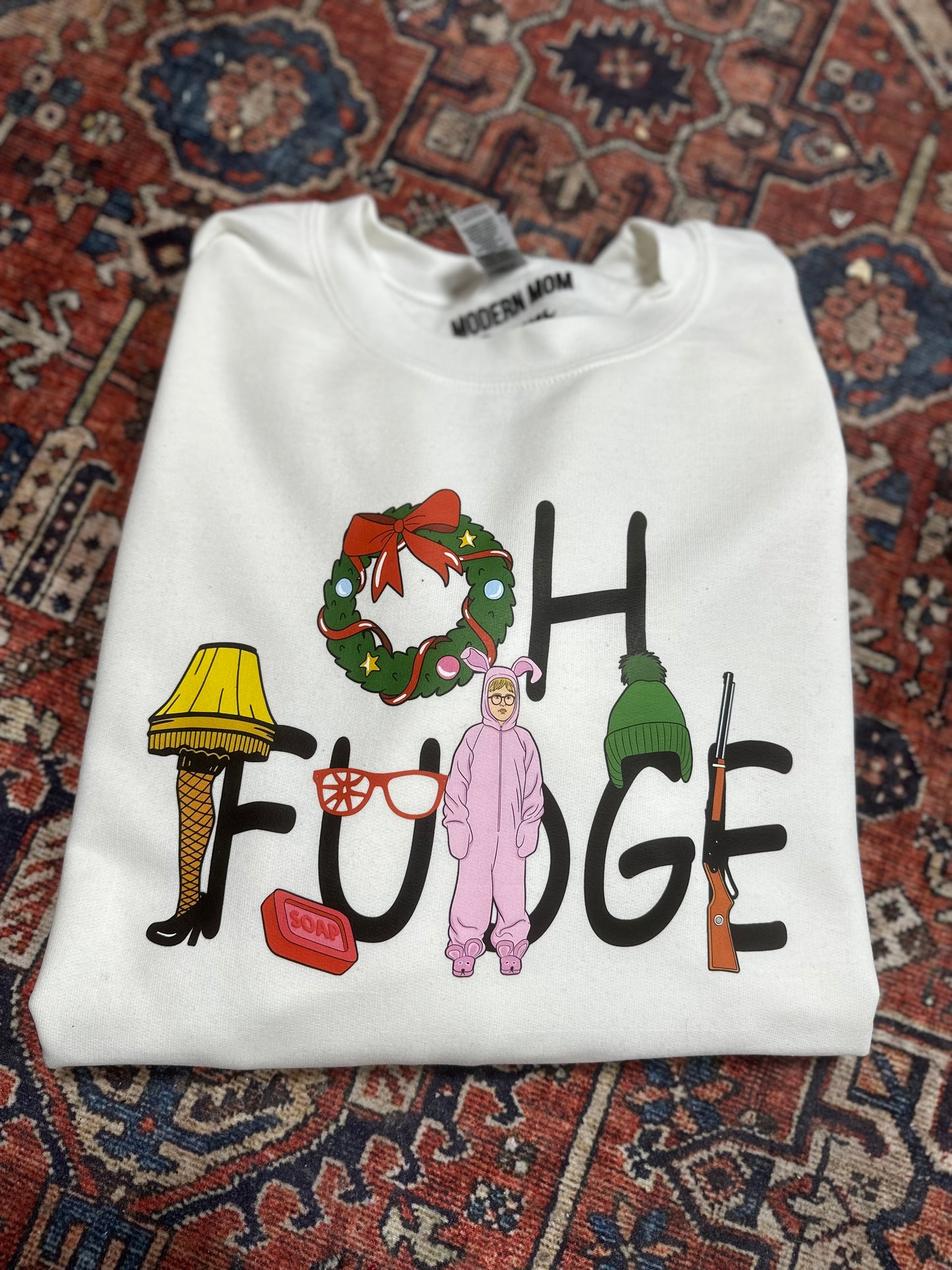 OH FUDGE front print only crewneck