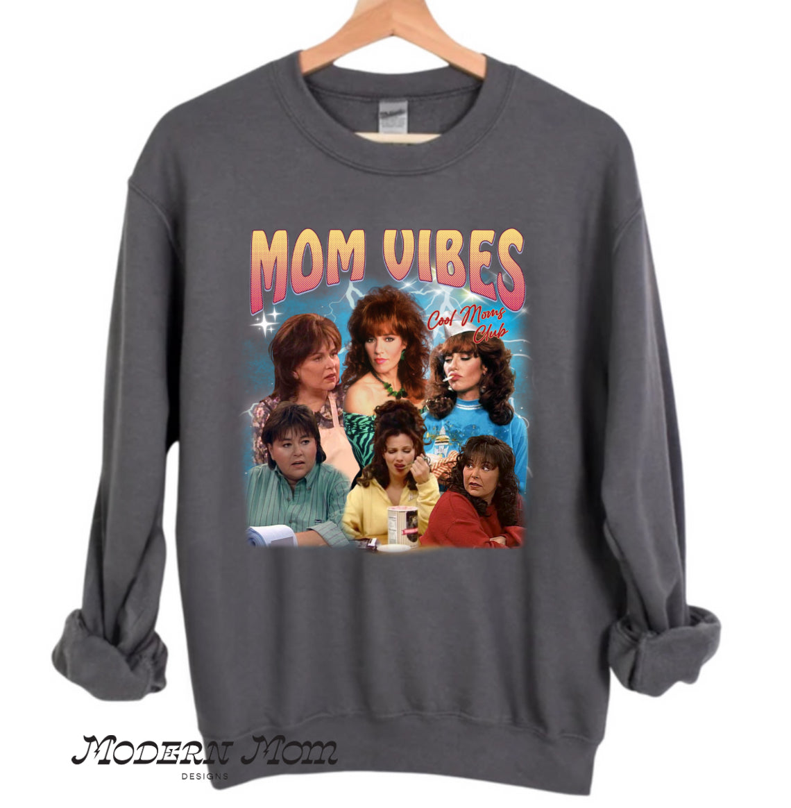 Mom vibes (tee, crewneck or hoodie )