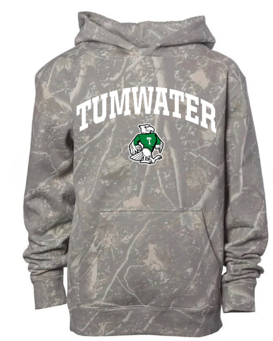 Tumwater deadwood camo hoodie MIDWEIGHT (youth & adult-no drawstrings)