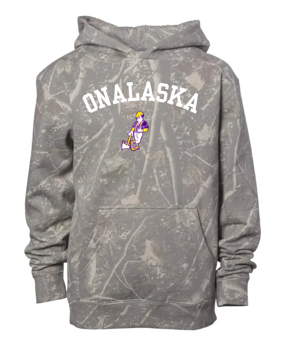 Onalaska deadwood camo hoodie (youth & adult-no drawstrings)