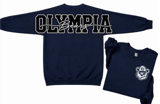 Olympia Bears crewneck with big back print