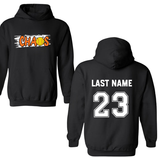 Chaos youth hoodie (last name & number in notes at checkout)