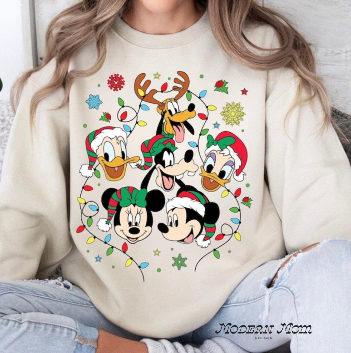 Christmas light characters ADULT(tee, crewneck or hoodie )