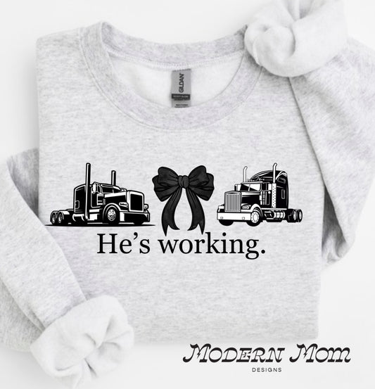 He’s working. Trucker