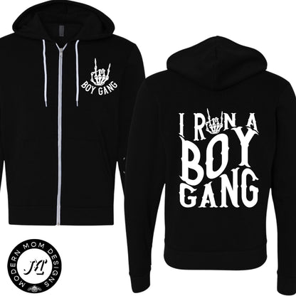 I run a boy gang zip up